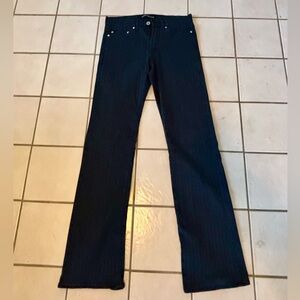 Versace Jeans Couture Mens 30×32 Navy Blue Striped Cotton Canvas Zipper - Italy
